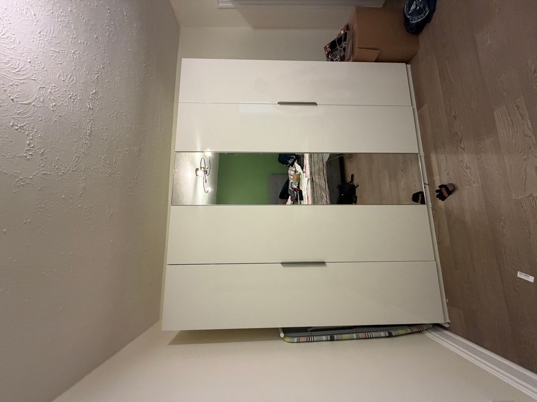 Wardrobe assembly in a condo bedroom